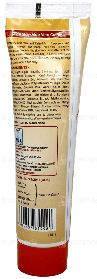 Sbl Silk N Stay Aloe Vera For Normal/Dry Skin Cream 100Gm